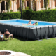 piscina desmontable de 9,75 m en jardin